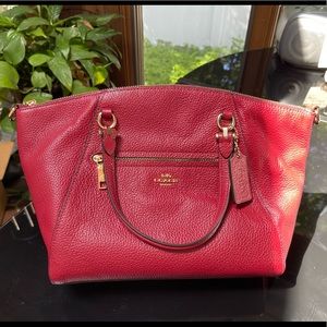 Deep Scarlet Coach Prairie Handbag
